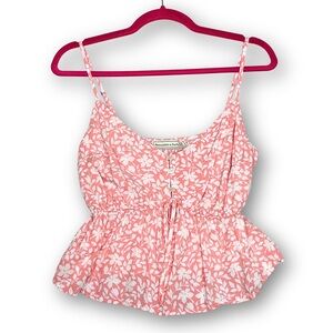 Abercrombie & Fitch Floral babydoll tank top medium